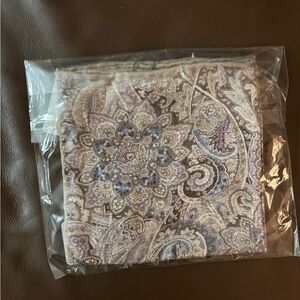 Jack Victor Olivier Pocket Square Silk NWT paisley print preppy elegant